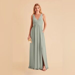 Birdy Grey Laurie Empire Dress - chiffon sage
